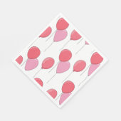 Rosa niedlicher Luftballon. Kindermädchen Geburtsm Serviette (Ecke)