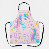 Rosa Niedlicher Regenbogen eingetönt Geburtstagsmä Schürze (Vorderseite)