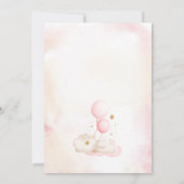 Rosa Niedliches Einhorn Girl Geburtstag Einladung (Rückseite)