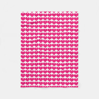 Rosa Niedliches Herzmuster Fleece Blanket