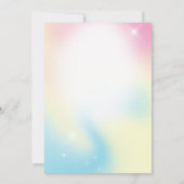 Rosa niedliches Kätzchen Foto Rahmen y2k Geburtsta Einladung (Rückseite)