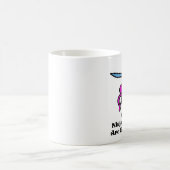Rosa Ninja obenliegend Kaffeetasse (Mittel)
