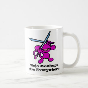 Rosa Ninja obenliegend Kaffeetasse