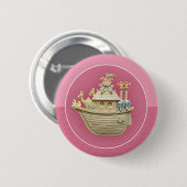 Rosa Noahs Arche Button (Vorne & Hinten)