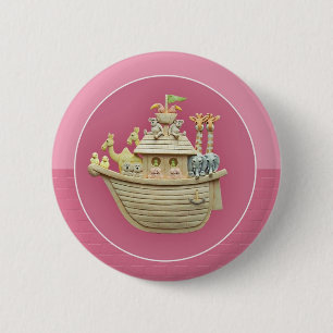 Rosa Noahs Arche Button
