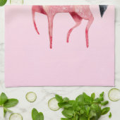 Rosa Nordic Unicorn mit schwarzem Mane Geschirrtuch (Gefaltet)