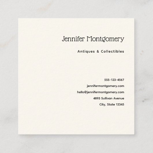 Rosa Nordic Unicorn mit schwarzem Mane Quadratische Visitenkarte (Rückseite)