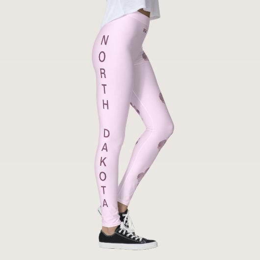 Rosa North Dakota Staat Blume Wilde Rose Leggings (Rechts)
