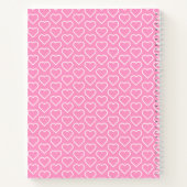 Rosa Notebook mit Herz - Farbe wählen Notizblock (Rückseite)