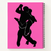 Rosa Notebook mit Tango Dancer Couple Notizblock (Rückseite)