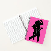 Rosa Notebook mit Tango Dancer Couple Notizblock (Innenseite)
