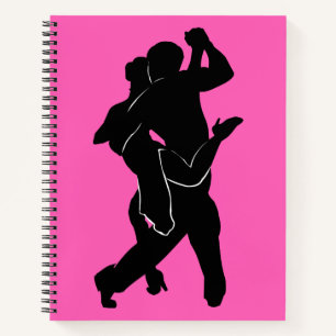 Rosa Notebook mit Tango Dancer Couple Notizblock