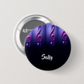 Rosa Noten an Strings Button (Vorne & Hinten)