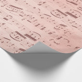 Rosa Noten Geschenkpapier (Ecke)