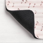Rosa Notenblatt Mousepad (Ecke)