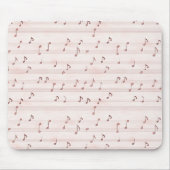 Rosa Notenblatt Mousepad (Vorne)