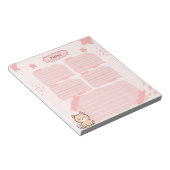 Rosa Notizblock (angewinkelt)