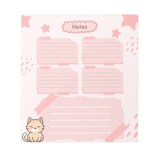 Rosa Notizblock (Vorderseite)
