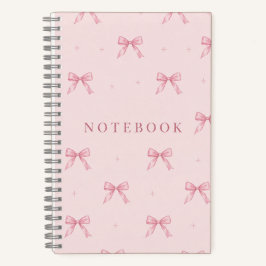 Rosa Notizbuch mit Schleife – A5 Notizjournal mit