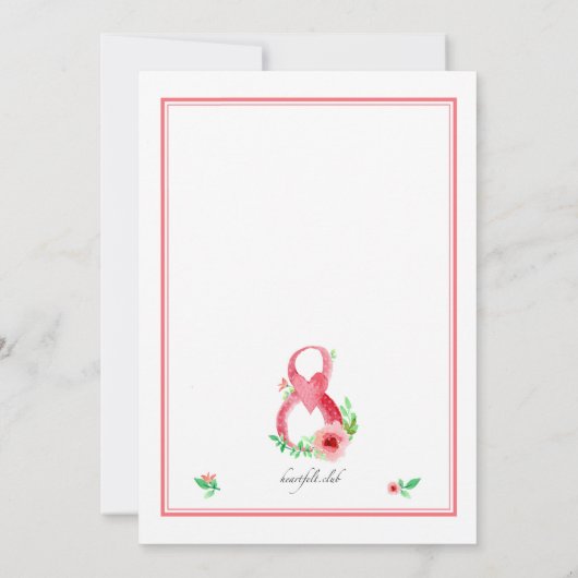 Rosa Nummer 8 Einladung (Rückseite)