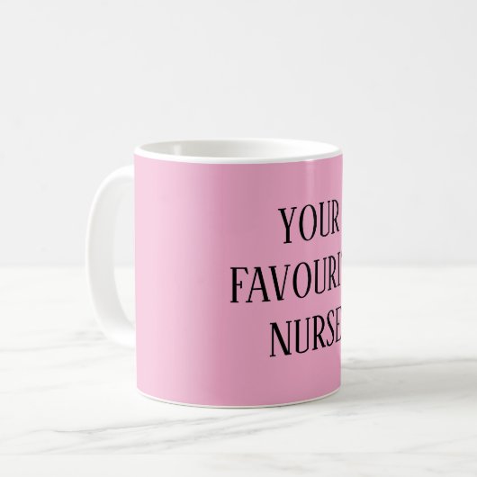Rosa Nurse-Tasse Kaffeetasse (Vorderseite Links)