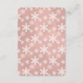 Rosa Nussknackbücher für Babyeinladung Begleitkarte (Rückseite)