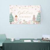 Rosa Nussknacker-Ballett-Geburtstags-Willkommensba Banner (Messeveranstaltung)