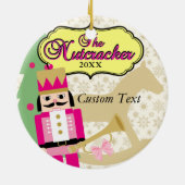 Rosa Nussknacker-Ballett Keramik Ornament (Hinten)