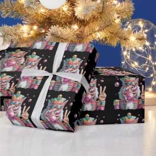 Rosa Nussknacker Disco-Kugel-Sonnenbrille Friedens Geschenkpapier