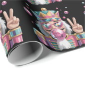 Rosa Nussknacker Disco-Kugel-Sonnenbrille Friedens Geschenkpapier (Rolleneckpunkt)