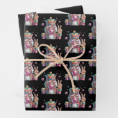 Rosa Nussknacker Disco-Kugel-Sonnenbrille Friedens Geschenkpapier Set (Beispiel)