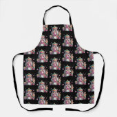 Rosa Nussknacker Disco-Kugel-Sonnenbrille Friedens Schürze (Vorderseite)