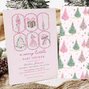 Rosa Nussknacker Eine fröhliche kleine Babyparty Einladung
