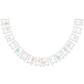 Rosa Nussknacker fröhliche Weihnachtsbanner Wimpelkette (Alle)