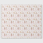 Rosa Nussknacker-Kinder-Weihnachtsgeschenkpapier Geschenkpapier (Flach)