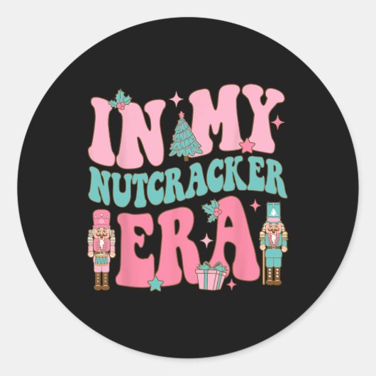 Rosa Nussknacker-Truppe in meiner Nussknackerzeit Runder Aufkleber (Vorderseite)