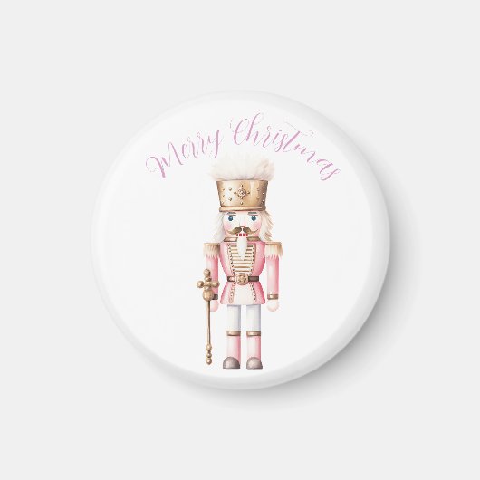 Rosa Nussknacker-Weihnachten Magnet (Vorne)