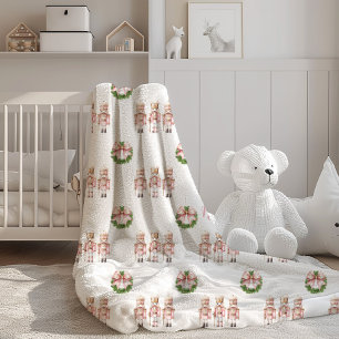 Rosa Nussknacker Weihnachten Sherpadecke