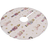 Rosa Nussknacker-Weihnachtsballerina Polyester Weihnachtsbaumdecke (Schrägansicht)