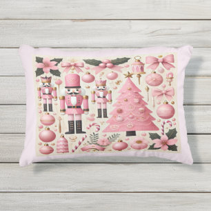 Rosa Nussknacker-Weihnachtsbaum Kissen Für Draußen