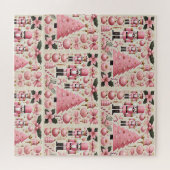 Rosa Nussknacker-Weihnachtsbaum  Puzzle (Horizontal)