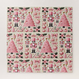 Rosa Nussknacker-Weihnachtsbaum Puzzle