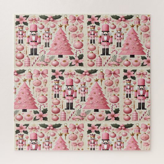 Rosa Nussknacker-Weihnachtsbaum  Puzzle (Vertikal)
