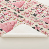 Rosa Nussknacker-Weihnachtsbaum  Sherpadecke (3/4)