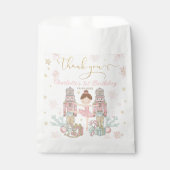 Rosa Nussknacker Winter Onederland 1. Geburtstag Geschenktütchen (Vorderseite)