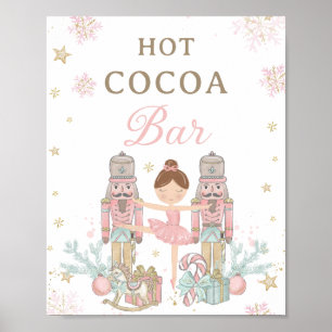 Rosa Nussknacker Winter Onederland Heiße Schokolad Poster