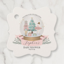 Rosa Nutcracker Babydusche Gastgeschenk Geschenkanhänger