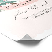 Rosa Nutcracker Babydusche Gefälligkeitszeichen Poster (Ecke)