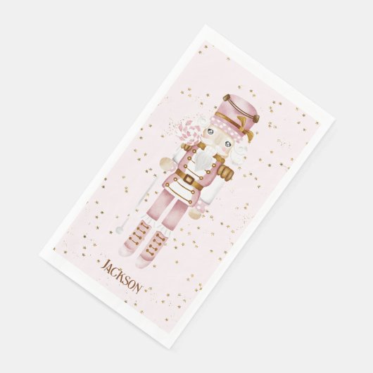 Rosa Nutcracker Handtuch Serviette (Ecke)