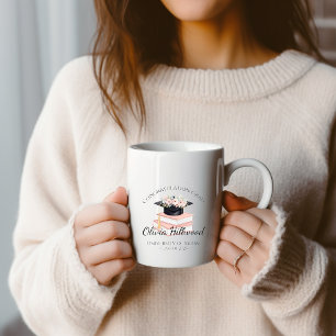Rosa Oberteil des Blumengraduiers Uni Name Grad Mä Zweifarbige Tasse